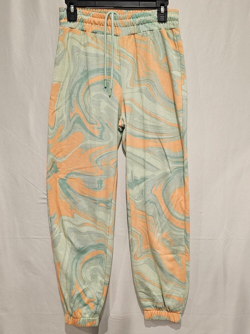 Bershka Women's Marble Print Joggers Size S Small Sweatpants Y2K Streetwear